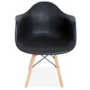 Ver imagem 2 de Kit 2 Cadeiras Decorativa Eiffel Melbourne Preto com Pés de Madeira - Lyam Decor