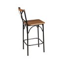 Ver imagem 3 de Kit 2 Banquetas Alta Industrial Paris Base Alumínio com Encosto - Castanho