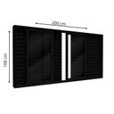 Ver imagem 2 de Janela Veneziana de Alumínio 6 Folhas com Fecho Embutido 100x200cm Lucasa Eccellente Preto
