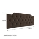 Ver imagem 5 de Cabeceira Painel Casal Capela Estofada Capitonê Dobrável 140cm Fixação na Parede:Marrom