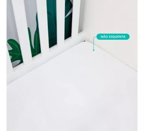 Capa Proteção de Colchão Branco Impermeável Berço Americano com Zíper - 3
