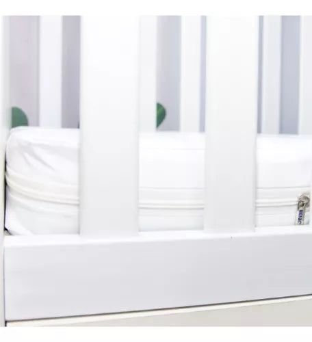 Ver imagem 4 de Capa Proteção de Colchão Branco Impermeável Berço Americano com Zíper