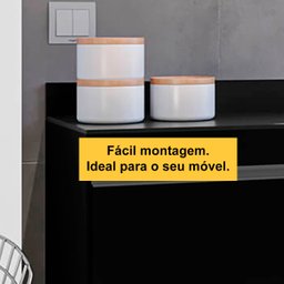 Tampo para Balcão de Cozinha 120cm Mdp Preto Avulso - 3