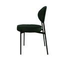 Ver imagem 2 de Cadeira Milano Aço Preto - Veludo Verde PSG