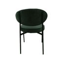 Ver imagem 3 de Cadeira Milano Aço Preto - Veludo Verde PSG