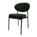 Ver imagem 1 de Cadeira Milano Aço Preto - Veludo Verde PSG