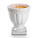 Ver imagem 1 de Cachepot Taça Branco Craquelado 16,5 X 19,5 Cm 117082