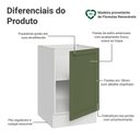 Ver imagem 3 de Balcão de Cozinha 50cm 1 Porta (sem Tampo) Branco/verde Vik Madesa