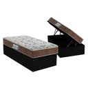 Ver imagem 1 de Cama Box Baú Solteiro: Colchão Espuma D45 Probel ProDormir Advanced Double Face + Base CRC Suede