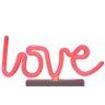 Luminária de Mesa Led Neon Vermelho Love - 1
