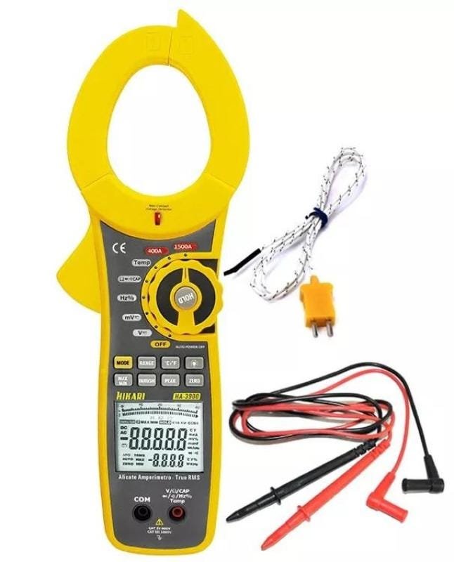 Alicate Amperímetro Digital Ha-3900 - Hikari Função Inrush - 1