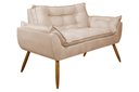 Ver imagem 4 de Kit 2 Poltronas Opala e Namoradeira - Sala, Quarto, Recepção:bege