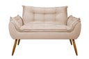 Ver imagem 3 de Kit 2 Poltronas Opala e Namoradeira - Sala, Quarto, Recepção:bege