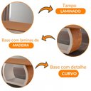 Ver imagem 6 de Mesa para Sala de Jantar Ellis 180cm Madeira Moderna Mobília Cinamomo com Off White-cinamomo Imbuia