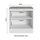 Ver imagem 5 de Balcão Multiuso 80cm 2 Portas Agata Madesa