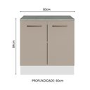 Ver imagem 4 de Balcão Multiuso 80cm 2 Portas Agata Madesa