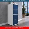 Armário de Arquivo Oficio 4 Gavetas Pandin 47 Cm (larg) Aço Branco C/ Frente Gaveta Azul C/ Chave - 6