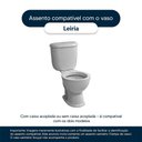 Ver imagem 4 de Assento Sanitário Soft Close Leiria Preto para Vaso Luzarte Estrela
