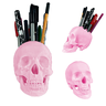 Caveira 3D Porta caneta, lápis, pincel - Rosa bebê - 1