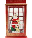 Ver imagem 4 de Cabine Telefone Inglês Dog Papai Noel Natal Musical de 26cm