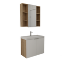 Ver imagem 1 de Conjunto de Banheiro com Cuba Vittare 80cm Estilare Cnj5005 Carvalho/branco