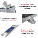 Ver imagem 7 de Kit Estrutura Suporte Fixador Linha C P/ 01 Placa Solar Alumínio Inox Telha Fibro Ondulada Viga Made