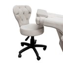 Ver imagem 5 de Cadeira Mocho Soft Escritório Estética Veludo - Sofa Store:veludo Bege Marfim