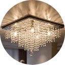 Ver imagem 2 de Lustre Plafon de Cristal Legítimo 40cm para Sala de Jantar e Estar - Luminária Luxo Lúmens Design
