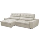 Ver imagem 5 de Sofá Retrátil Reclinável para Sala de Estar Living 250cm Dimas F04 Veludo Bege - Lyam Decor