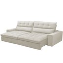 Ver imagem 6 de Sofá Retrátil Reclinável para Sala de Estar Living 250cm Dimas F04 Veludo Bege - Lyam Decor