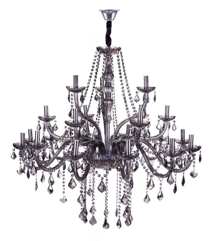Lustre Maria Thereza Cristal Fume 21 Lâmpadas Arquitetizze | MadeiraMadeira