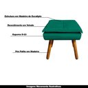 Ver imagem 5 de Puff Decorativo Pés Palito Charger Veludo Verde G19 - Gran Belo