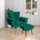 Ver imagem 7 de Puff Decorativo Pés Palito Charger Veludo Verde G19 - Gran Belo