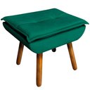 Ver imagem 1 de Puff Decorativo Pés Palito Charger Veludo Verde G19 - Gran Belo