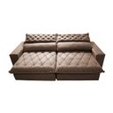 Ver imagem 5 de Sofá Retrátil e Reclinável 3.15m Molas Ensacadas Cama inBox Spazus com Bordado 3D Velusoft Castor