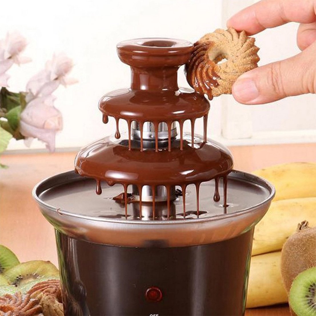 Mini Fondue Fonte Cascata de Chocolate Aquecimento 110v - 4