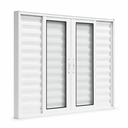 Ver imagem 3 de Janela Veneziana 6 Folhas Alumínio Branco 100x150 Linha 25 Jade