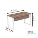 Ver mais imagens de Mesa Escritório 1340x600x750mm M1340pe40tub Walnut-branco