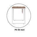 Ver imagem 7 de Mesa Escritório 1340x600x750mm M1340pe40tub Walnut-branco