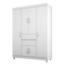 Ver imagem 2 de Guarda Roupa Casal Ecom Ii 6 Portas + 2 Gavetas - Demóbile:branco/rosa Flex