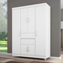 Ver imagem 1 de Guarda Roupa Casal Ecom Ii 6 Portas + 2 Gavetas - Demóbile:branco/rosa Flex