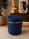 Ver imagem 4 de Kit de Puff Superior Rose Gold, Cor Azul Veludo - Let Móveis