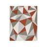 Tapete para Sala Quarto Geométrico 2,50x3,50 terracota Tebas 02 - 5