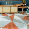 Tapete para Sala Quarto Geométrico 2,50x3,50 terracota Tebas 02 - 9