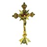 Crucifixo Cruz de Mesa Elegance Metal Dourado 30 Cm - 1