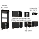 Ver imagem 4 de Cozinha Completa Madesa Reims 320002 com Armário e Balcão Preto Cor:Preto
