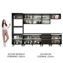 Ver imagem 5 de Cozinha Completa Madesa Reims 320002 com Armário e Balcão Preto Cor:Preto