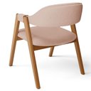 Ver mais imagens de Kit 03 Cadeiras de Jantar e Estar Living Estofada Nadja L02 Linho Rosê - Lyam Decor