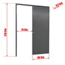 Ver imagem 4 de Porta de Correr Suspensa Lambril Esq L.25 Cinza 210x80 Brimak