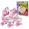 Patins 4 Rodas Ajustavel Roller Classico All Style 33 ao 36 Retro Rosa (DMT5164) - 4